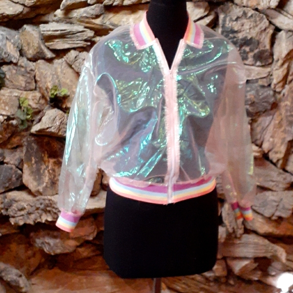 transparent bomber jacket